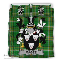 Irish Magee or McGee Coat of Arms Family Crest Ireland Bedding Set Irish National Tartan Irish County Bedding Set Duvet Covers