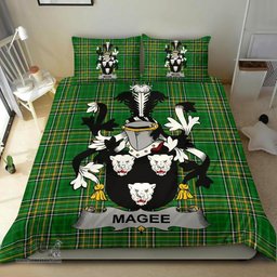 Irish Magee or McGee Coat of Arms Family Crest Ireland Bedding Set Irish National Tartan Irish County Bedding Set Duvet Covers