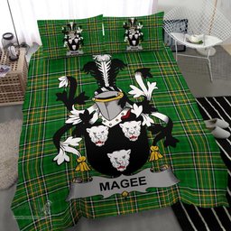 Irish Magee or McGee Coat of Arms Family Crest Ireland Bedding Set Irish National Tartan Irish County Bedding Set Duvet Covers