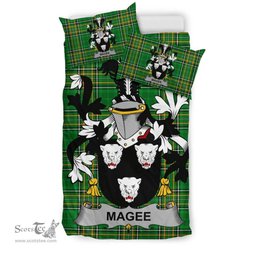 Irish Magee or McGee Coat of Arms Family Crest Ireland Bedding Set Irish National Tartan Irish County Bedding Set Duvet Covers