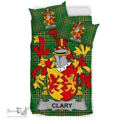 Irish Clary or O'Clary. Coat of Arms Family Crest Ireland Bedding Set Irish National Tartan Irish County Bedding Set Duvet Covers