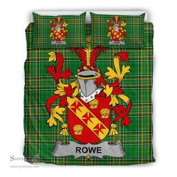 Irish Rowe Coat of Arms Family Crest Ireland Bedding Set Irish National Tartan Irish County Bedding Set Duvet Covers
