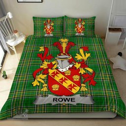 Irish Rowe Coat of Arms Family Crest Ireland Bedding Set Irish National Tartan Irish County Bedding Set Duvet Covers