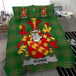 Irish Rowe Coat of Arms Family Crest Ireland Bedding Set Irish National Tartan Irish County Bedding Set Duvet Covers