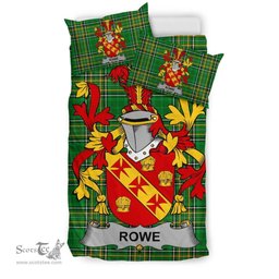 Irish Rowe Coat of Arms Family Crest Ireland Bedding Set Irish National Tartan Irish County Bedding Set Duvet Covers
