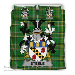 Irish Steele Coat of Arms Family Crest Ireland Bedding Set Irish National Tartan Irish County Bedding Set Duvet Covers