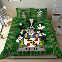Irish Steele Coat of Arms Family Crest Ireland Bedding Set Irish National Tartan Irish County Bedding Set Duvet Covers