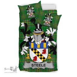 Irish Steele Coat of Arms Family Crest Ireland Bedding Set Irish National Tartan Irish County Bedding Set Duvet Covers