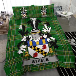 Irish Steele Coat of Arms Family Crest Ireland Bedding Set Irish National Tartan Irish County Bedding Set Duvet Covers