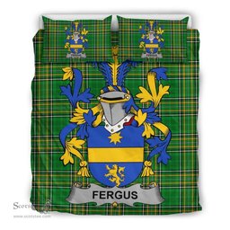 Irish Fergus or O'Fearghus Coat of Arms Family Crest Ireland Bedding Set Irish National Tartan Irish County Bedding Set Duvet Covers