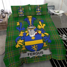 Irish Fergus or O'Fearghus Coat of Arms Family Crest Ireland Bedding Set Irish National Tartan Irish County Bedding Set Duvet Covers