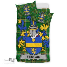Irish Fergus or O'Fearghus Coat of Arms Family Crest Ireland Bedding Set Irish National Tartan Irish County Bedding Set Duvet Covers