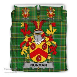 Irish Norman Coat of Arms Family Crest Ireland Bedding Set Irish National Tartan Irish County Bedding Set Duvet Covers