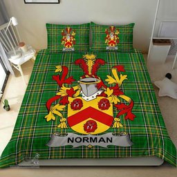 Irish Norman Coat of Arms Family Crest Ireland Bedding Set Irish National Tartan Irish County Bedding Set Duvet Covers