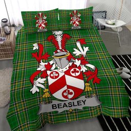 Irish Beasley Coat of Arms Family Crest Ireland Bedding Set Irish National Tartan Irish County Bedding Set Duvet Covers