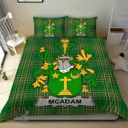 Irish McAdam Coat of Arms Family Crest Ireland Bedding Set Irish National Tartan Irish County Bedding Set Duvet Covers