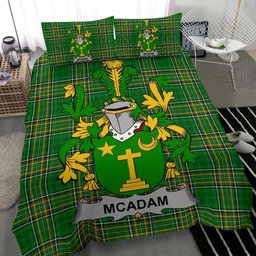 Irish McAdam Coat of Arms Family Crest Ireland Bedding Set Irish National Tartan Irish County Bedding Set Duvet Covers