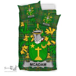 Irish McAdam Coat of Arms Family Crest Ireland Bedding Set Irish National Tartan Irish County Bedding Set Duvet Covers