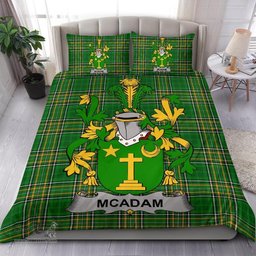Irish McAdam Coat of Arms Family Crest Ireland Bedding Set Irish National Tartan Irish County Bedding Set Duvet Covers