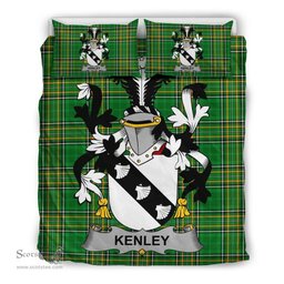 Irish Kenley Coat of Arms Family Crest Ireland Bedding Set Irish National Tartan Irish County Bedding Set Duvet Covers
