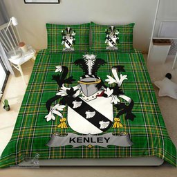 Irish Kenley Coat of Arms Family Crest Ireland Bedding Set Irish National Tartan Irish County Bedding Set Duvet Covers