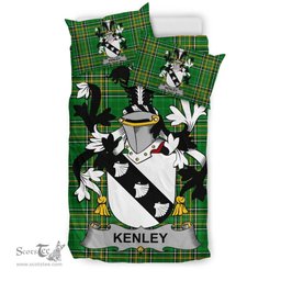 Irish Kenley Coat of Arms Family Crest Ireland Bedding Set Irish National Tartan Irish County Bedding Set Duvet Covers