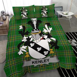 Irish Kenley Coat of Arms Family Crest Ireland Bedding Set Irish National Tartan Irish County Bedding Set Duvet Covers