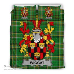 Irish Wiggat Coat of Arms Family Crest Ireland Bedding Set Irish National Tartan Irish County Bedding Set Duvet Covers