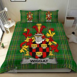 Irish Wiggat Coat of Arms Family Crest Ireland Bedding Set Irish National Tartan Irish County Bedding Set Duvet Covers