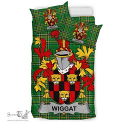 Irish Wiggat Coat of Arms Family Crest Ireland Bedding Set Irish National Tartan Irish County Bedding Set Duvet Covers