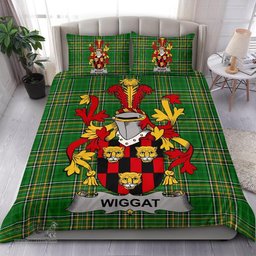 Irish Wiggat Coat of Arms Family Crest Ireland Bedding Set Irish National Tartan Irish County Bedding Set Duvet Covers