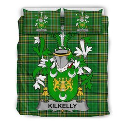 Irish Kilkelly or Killikelly Coat of Arms Family Crest Ireland Bedding Set Irish National Tartan Irish County Bedding Set Duvet Covers