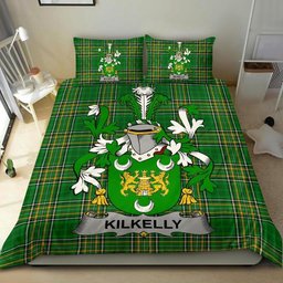 Irish Kilkelly or Killikelly Coat of Arms Family Crest Ireland Bedding Set Irish National Tartan Irish County Bedding Set Duvet Covers