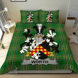 Irish Worth or McWorth Coat of Arms Family Crest Ireland Bedding Set Irish National Tartan Irish County Bedding Set Duvet Covers