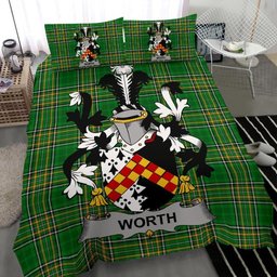 Irish Worth or McWorth Coat of Arms Family Crest Ireland Bedding Set Irish National Tartan Irish County Bedding Set Duvet Covers