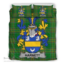 Irish Harnett or Hartnet Coat of Arms Family Crest Ireland Bedding Set Irish National Tartan Irish County Bedding Set Duvet Covers