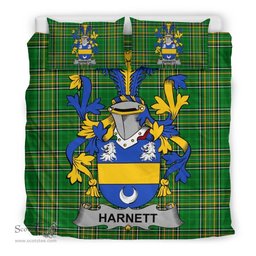 Irish Harnett or Hartnet Coat of Arms Family Crest Ireland Bedding Set Irish National Tartan Irish County Bedding Set Duvet Covers