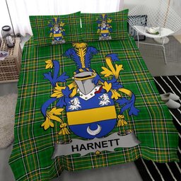 Irish Harnett or Hartnet Coat of Arms Family Crest Ireland Bedding Set Irish National Tartan Irish County Bedding Set Duvet Covers