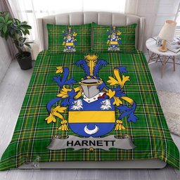 Irish Harnett or Hartnet Coat of Arms Family Crest Ireland Bedding Set Irish National Tartan Irish County Bedding Set Duvet Covers