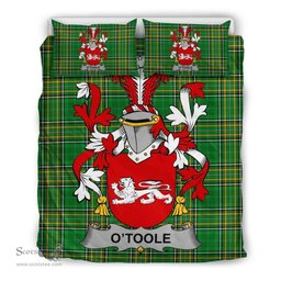 Irish Toole or O'Toole Coat of Arms Family Crest Ireland Bedding Set Irish National Tartan Irish County Bedding Set Duvet Covers