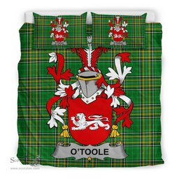 Irish Toole or O'Toole Coat of Arms Family Crest Ireland Bedding Set Irish National Tartan Irish County Bedding Set Duvet Covers
