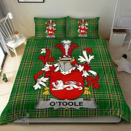 Irish Toole or O'Toole Coat of Arms Family Crest Ireland Bedding Set Irish National Tartan Irish County Bedding Set Duvet Covers