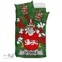 Irish Toole or O'Toole Coat of Arms Family Crest Ireland Bedding Set Irish National Tartan Irish County Bedding Set Duvet Covers