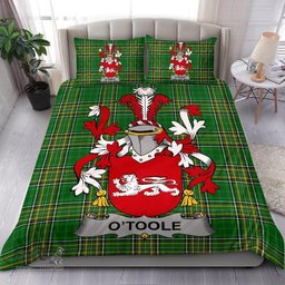 Irish Toole or O'Toole Coat of Arms Family Crest Ireland Bedding Set Irish National Tartan Irish County Bedding Set Duvet Covers