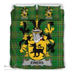 Irish Ewers Coat of Arms Family Crest Ireland Bedding Set Irish National Tartan Irish County Bedding Set Duvet Covers