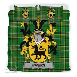 Irish Ewers Coat of Arms Family Crest Ireland Bedding Set Irish National Tartan Irish County Bedding Set Duvet Covers