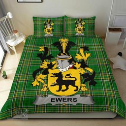 Irish Ewers Coat of Arms Family Crest Ireland Bedding Set Irish National Tartan Irish County Bedding Set Duvet Covers