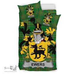 Irish Ewers Coat of Arms Family Crest Ireland Bedding Set Irish National Tartan Irish County Bedding Set Duvet Covers