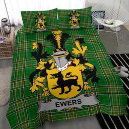 Irish Ewers Coat of Arms Family Crest Ireland Bedding Set Irish National Tartan Irish County Bedding Set Duvet Covers