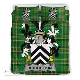Irish Archdekin Coat of Arms Family Crest Ireland Bedding Set Irish National Tartan Irish County Bedding Set Duvet Covers